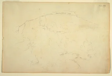 Zeichnung, Bewaldeter Hang, Catskill Mountains, Juli 1844